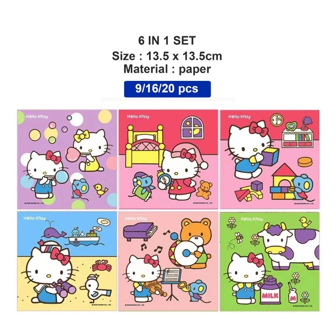 PAW PATROL / HELLO KITTY / DISNEY PRINCESS / PEPPA PIG Jigsaw Puzzle (6 pcs. of puzzles in 1 set)