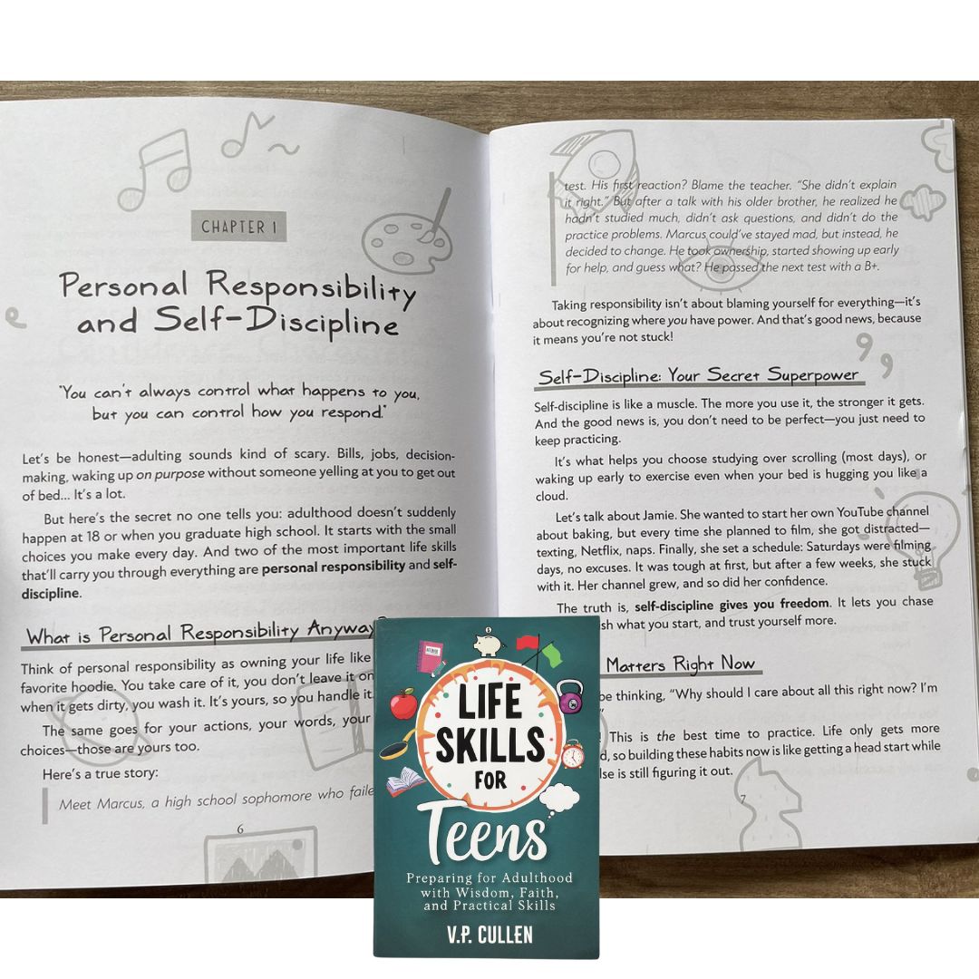Life Skills for Teens: Preparing for Adulthood with Wisdom, Faith, and Practical Skills (by V. P. Cullen) brand new softcover