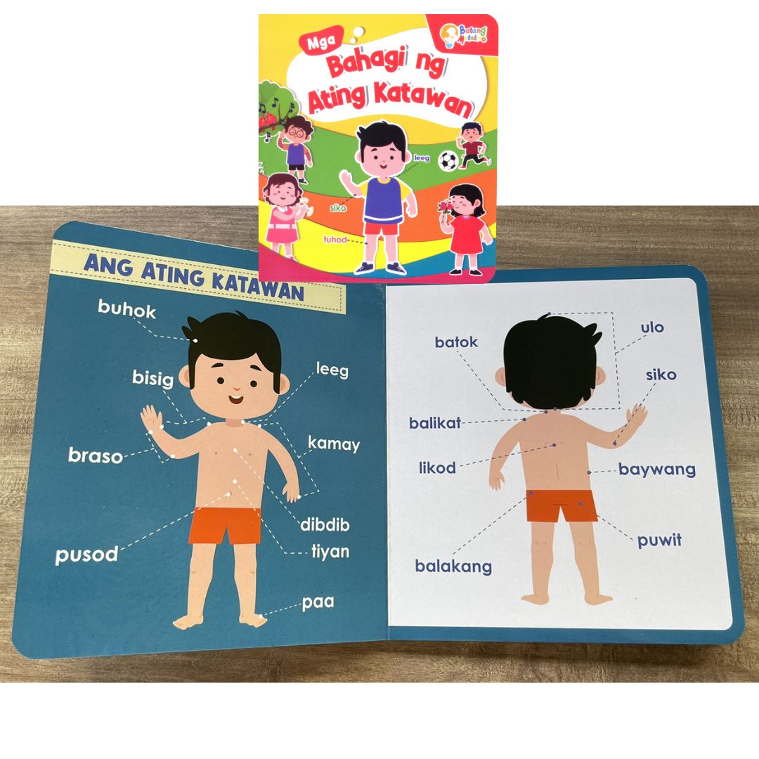 BATANG MATALINO Board Book (Mga Bahagi ng Ating Katawan // Mga Kulay) SINGLES, brand new, Filipino