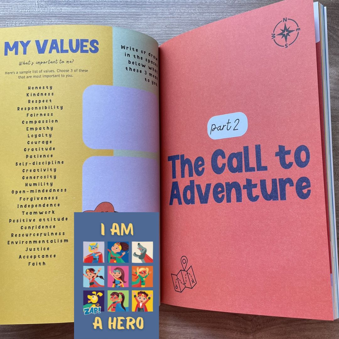 I Am a Hero: A Reflection Journal for Kids Based on the Hero’s Journey (by Dr. Victoria Ang-Nolasco) (softcover)