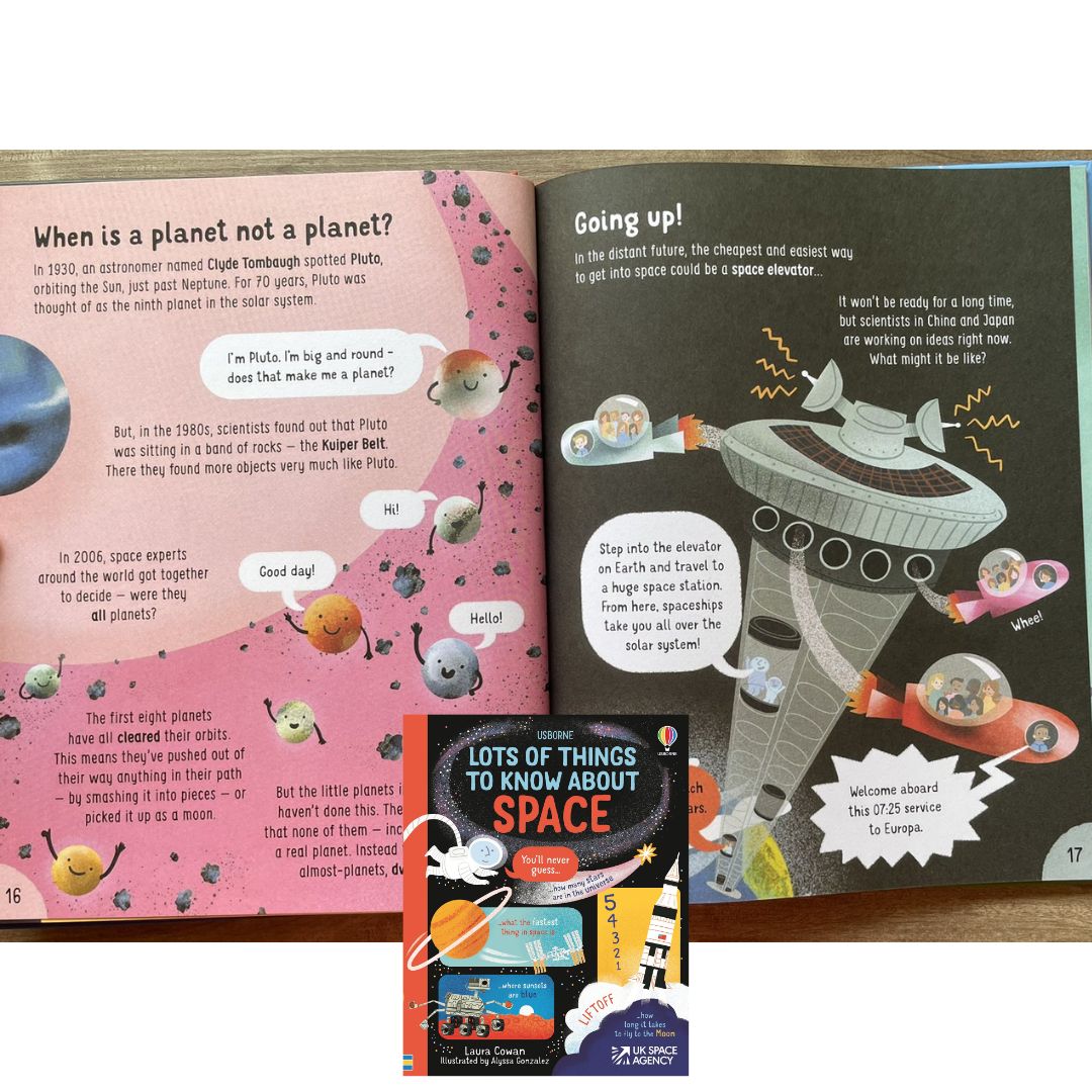 Usborne Lots of Things to Know About SPACE (brand new Hardcover) - with SLIGHT DENTS on book cover