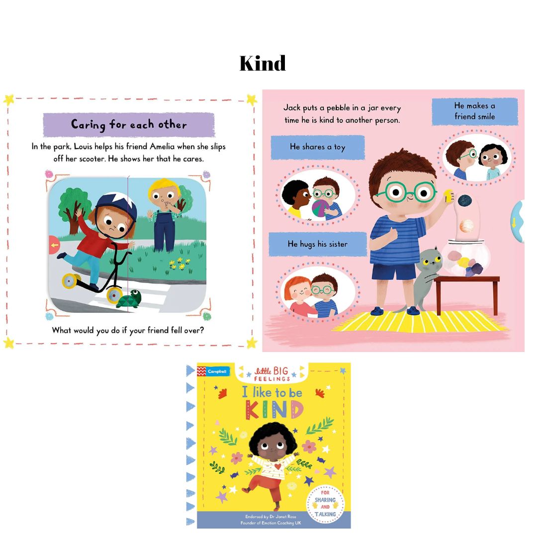 LITTLE BIG FEELINGS (retail / singles) board book - brand new, with SLIGHT DENTS on book cover (Happy / Angry / Worried / Sorry / Patient / Kind / Helpful)