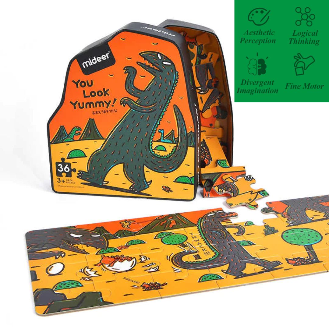 Mideer You Look Yummy! ( 36 pcs. Puzzle ) (Dinosaur) box set, brand new