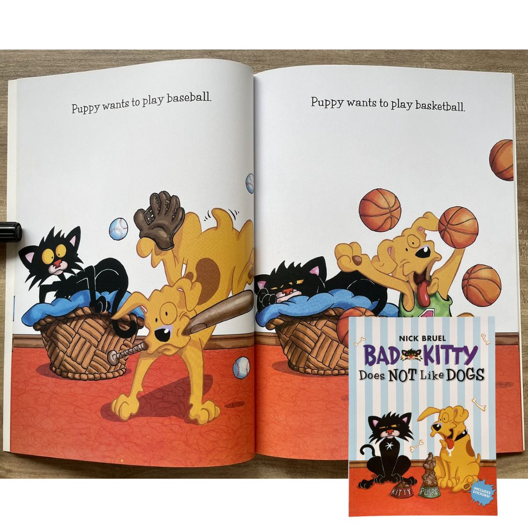 Bad Kitty Does Not Like Dogs (softcover)