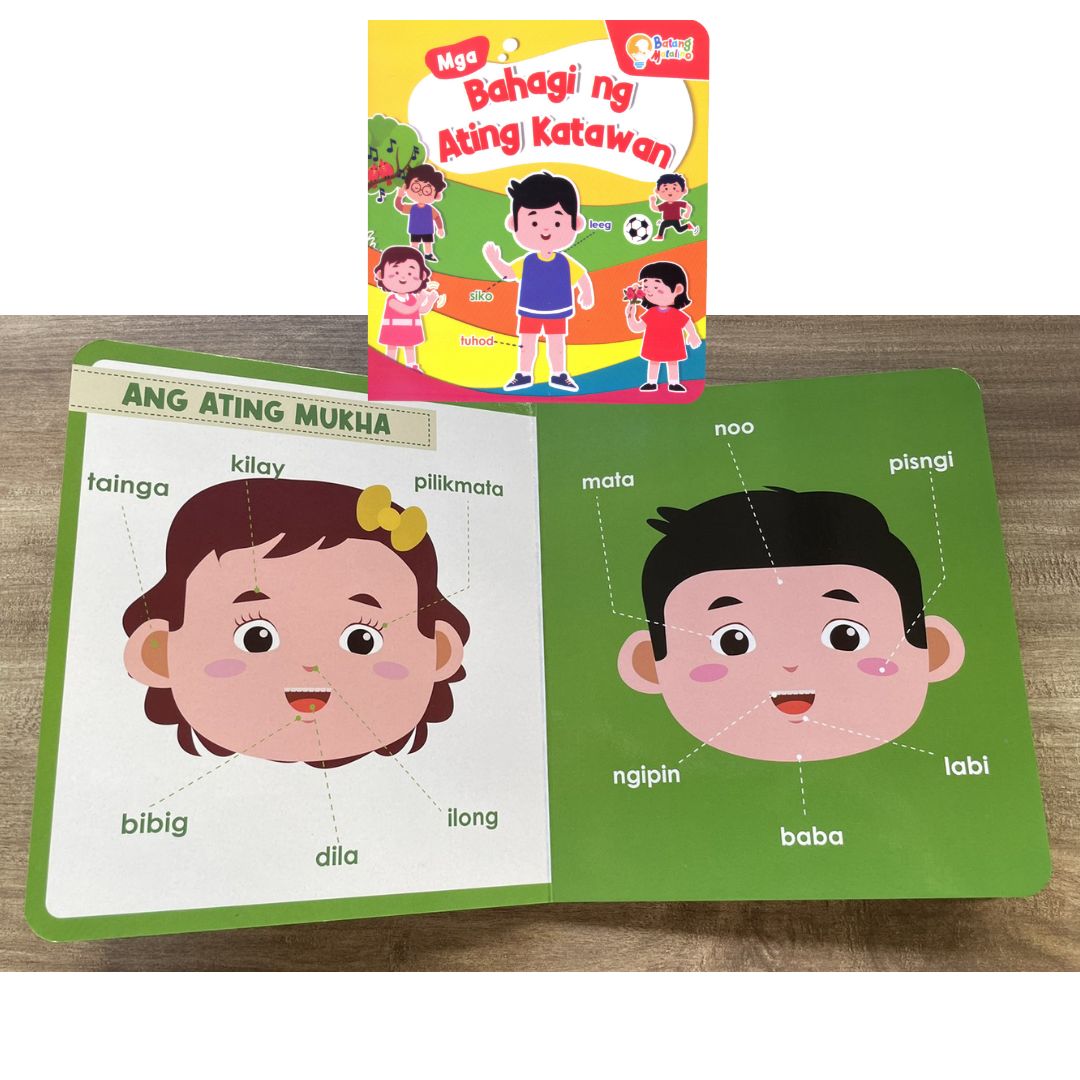 BATANG MATALINO Board Book (Mga Bahagi ng Ating Katawan // Mga Kulay) SINGLES, brand new, Filipino