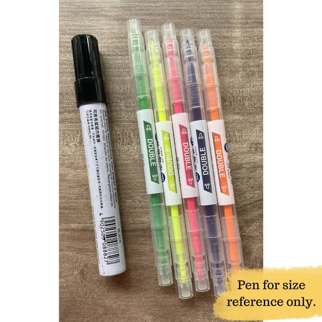 Double-tip Coloured Highlighters (6 pens)