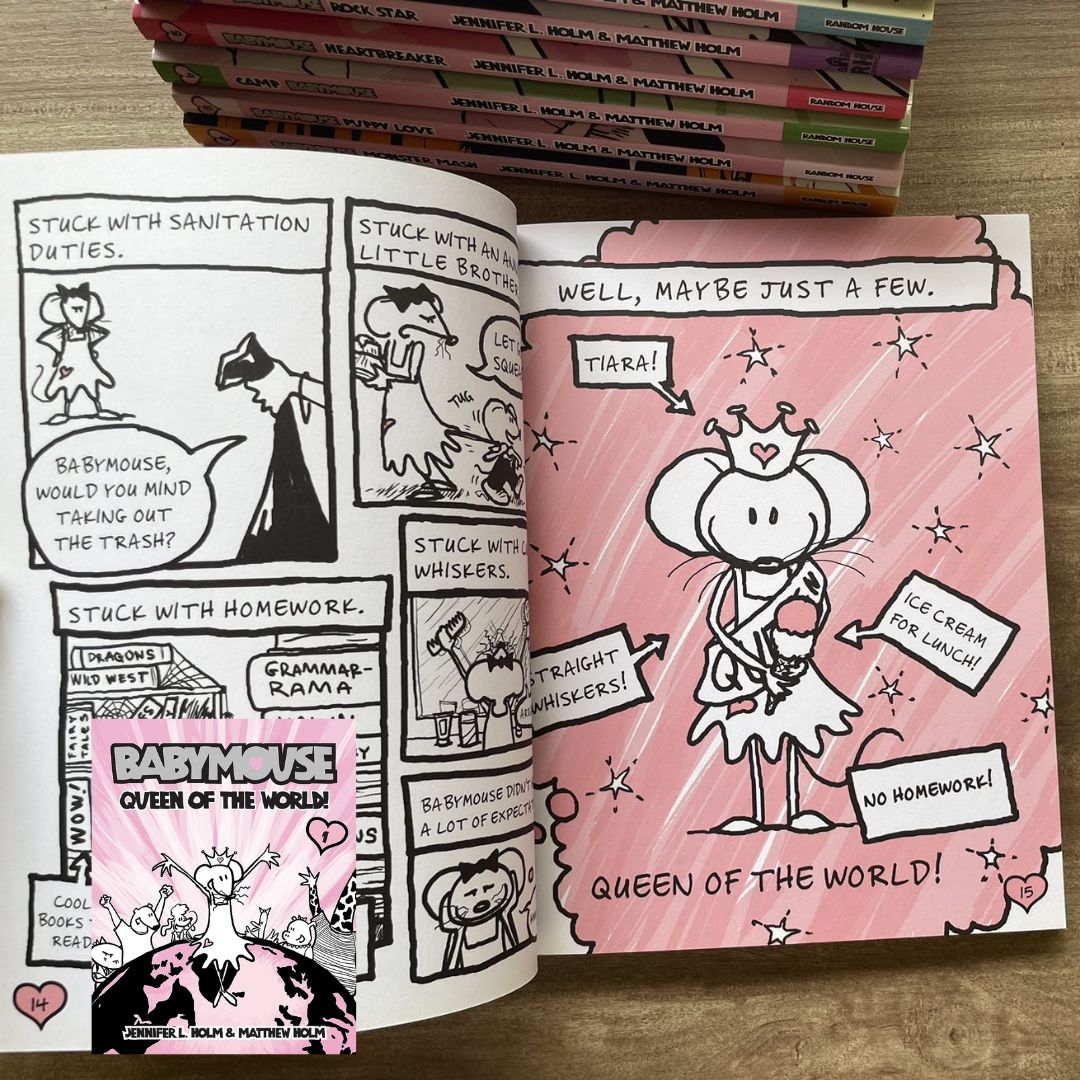 Babymouse, Graphic Novel (8 books, softcover, no box)