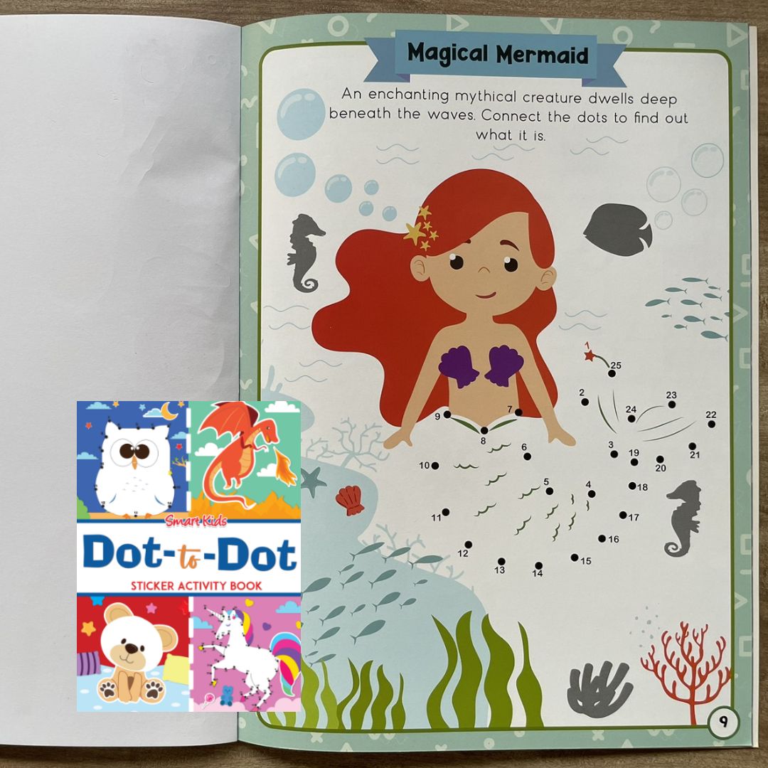 Smart Kids Sticker and Activity Book - DOT-TO-DOT (brand new softcover)