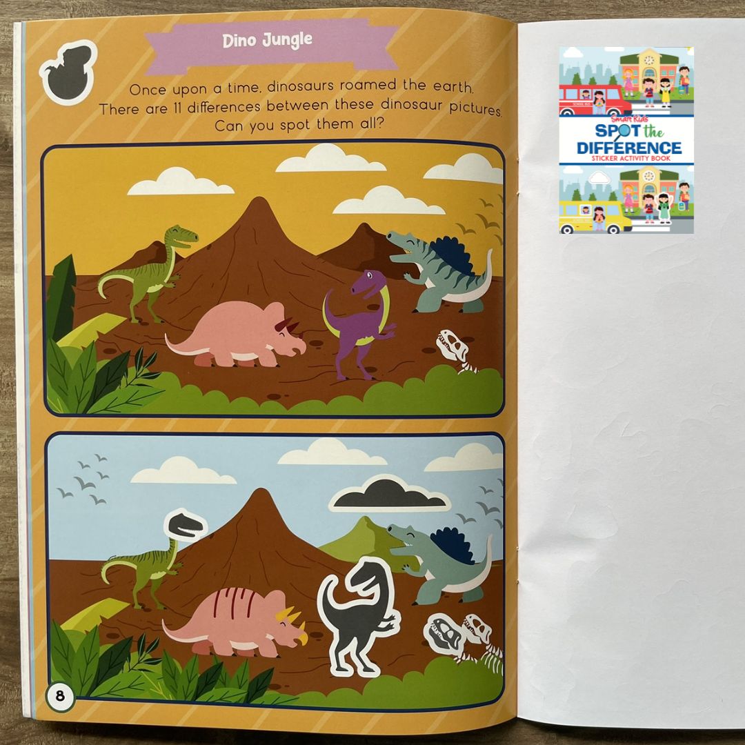 Smart Kids Sticker and Activity Book - SPOT THE DIFFERENCE (brand new softcover)