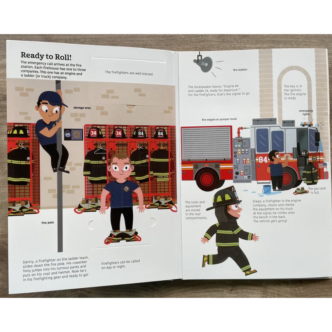 Ultimate Spotlight: FIREFIGHTERS (with tabs) hardcover - with slight dents on the book cover
