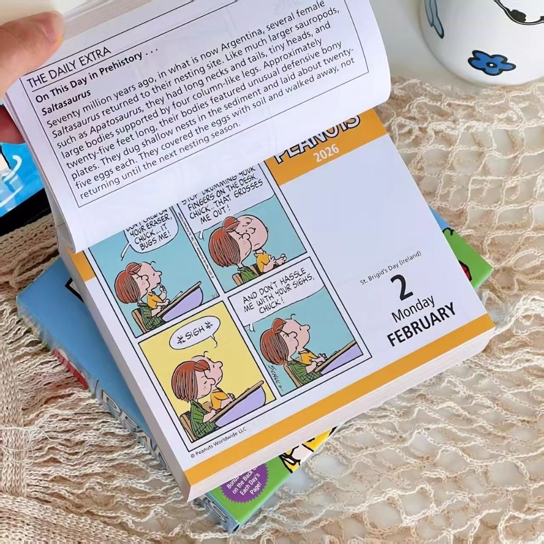2026 Snoopy Daily Desk Calendar | One Page Per Day | 365 Pages | Tear-Off Comic Calendar | Desktop Display (brand new)