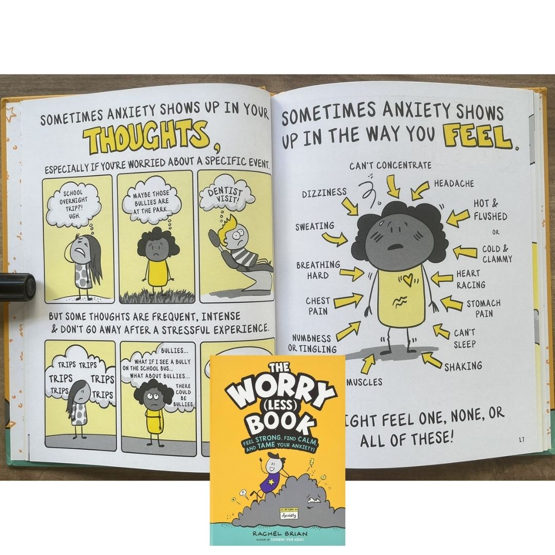 The Worry (Less) Book: Feel Strong, Find Calm, and Tame Your Anxiety! (hardcover) - with SLIGHT DENTS and MARKS on book cover