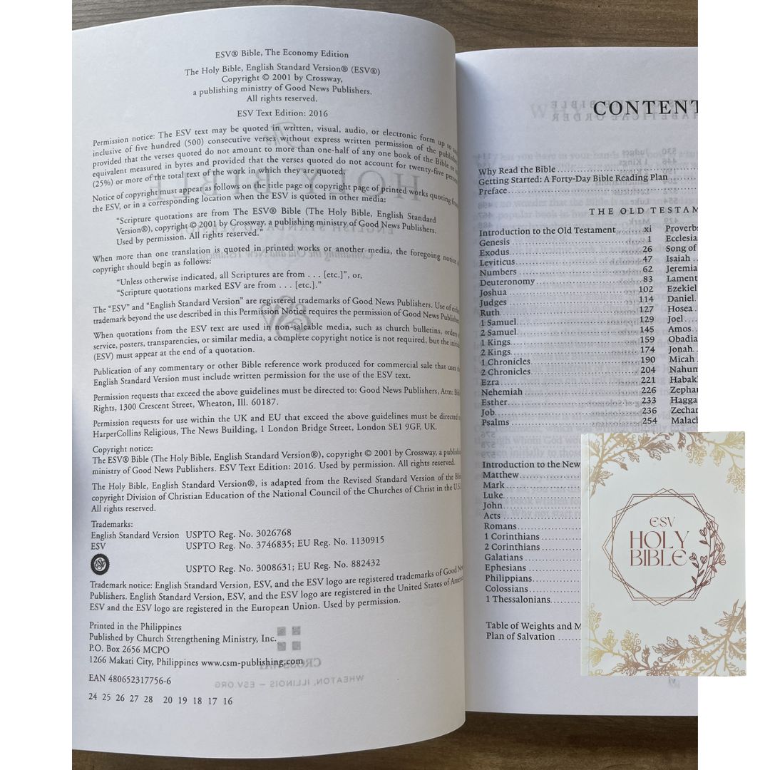 Wedding Bible (English Standard Version / ESV - Old and New Testament) Brand new paperback, 6.25 x 1 x 9 inches