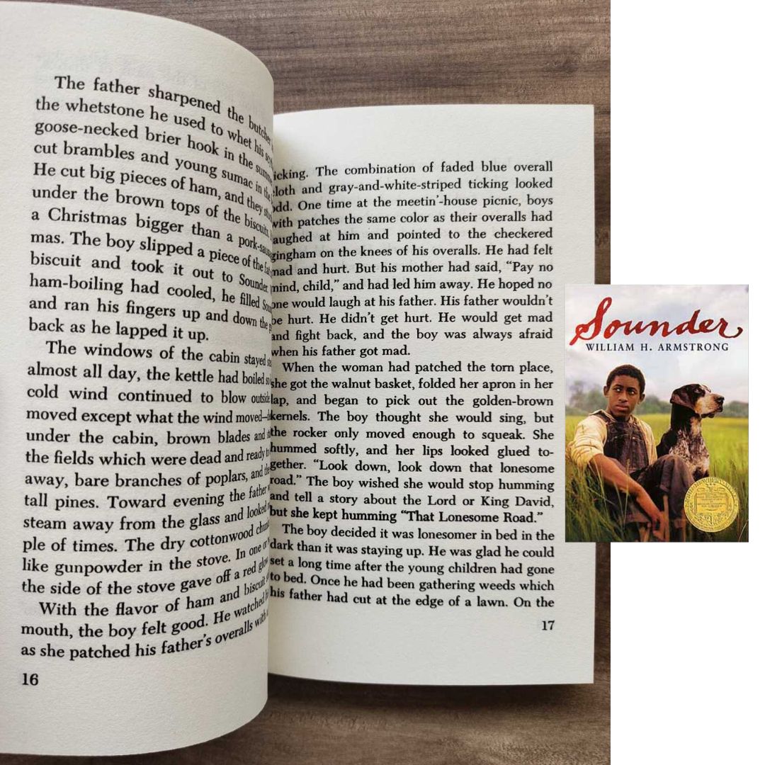 Sounder by William H Armstrong (brand new softcover) slightly yellowed pages