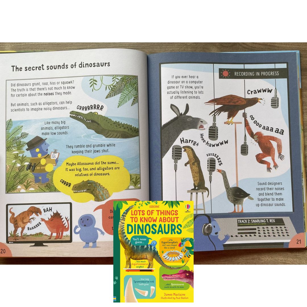 Usborne Lots of Things to Know About DINOSAURS (brand new Hardcover) - with SLIGHT DENTS on book cover
