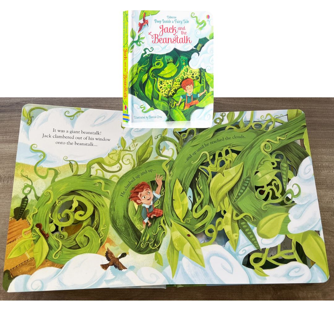Usborne PEEP INSIDE a Fairy Tale Jack and the Beanstalk (brand new board book, with SLIGHT DENTS)