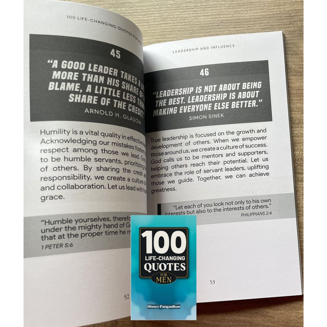 100 Life-Changing Quotes for MEN (by Disney Panganiban) brand new softcover