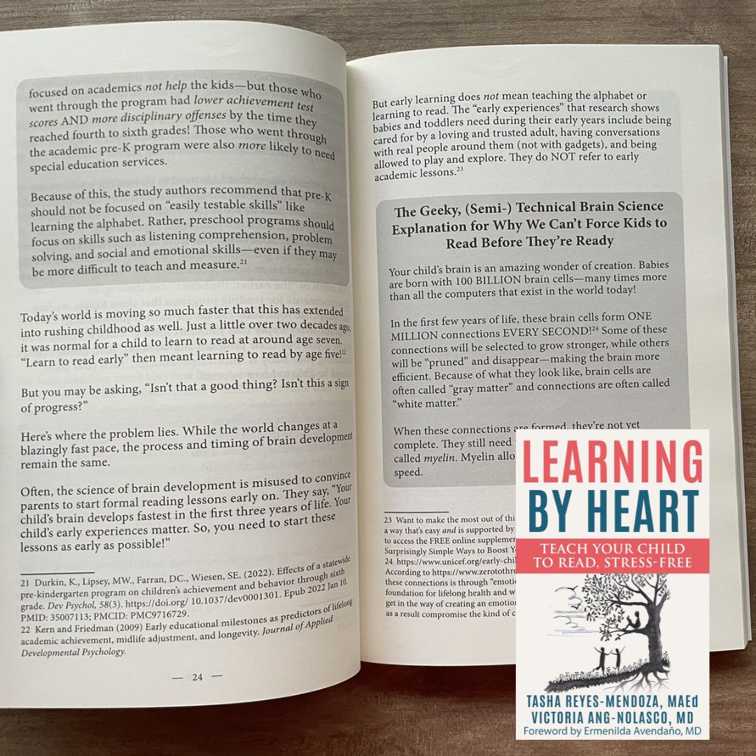 Learning by Heart: Teach Your Child to Read, Stress-Free (SOFTCOVER) (by Tasha Reyes-Mendoza, MAEd and Victoria Ang-Nolasco, MD)