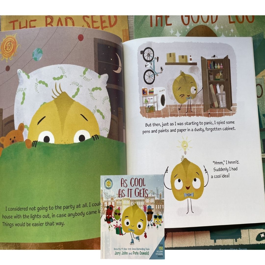 Jory John - The Bad Seed / The Good Egg / The Cool Bean / The Couch Potato / The Smart Cookie / The Sour Grape / The Big Cheese / The Great Eggscape / The Good, The Bad and The Spooky / As Cool As It Gets (10 books) brand new softcover, no box