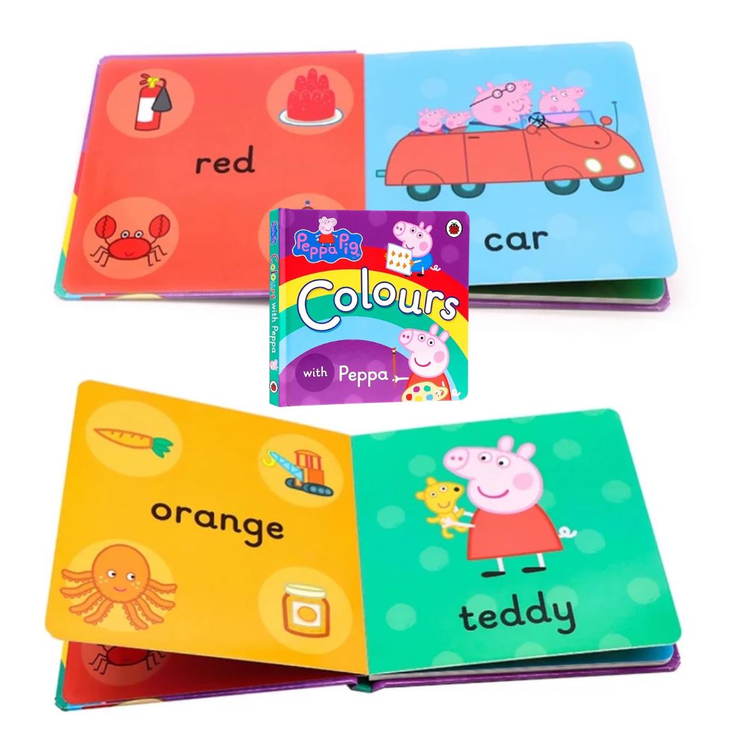 PEPPA PIG: LEARN WITH PEPPA Box Of Books (4 books) Boxset (BOX with SLIGHT DENTS, books no damage)