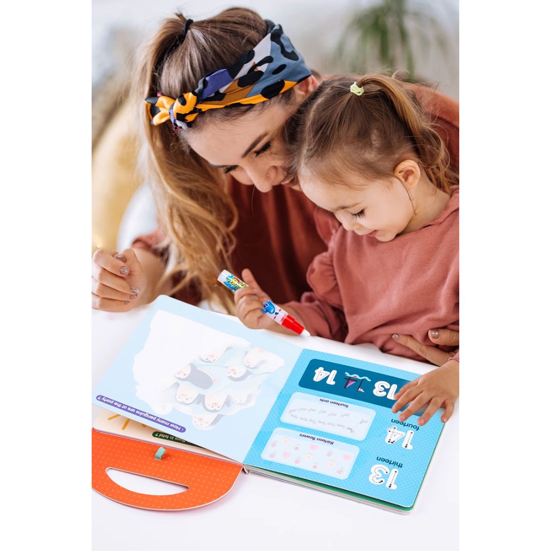 Magic Water Drawing Book (NUMBERS) – Reusable Coloring & Doodle Carry-Along Board Book for Children (Ages 3-5)