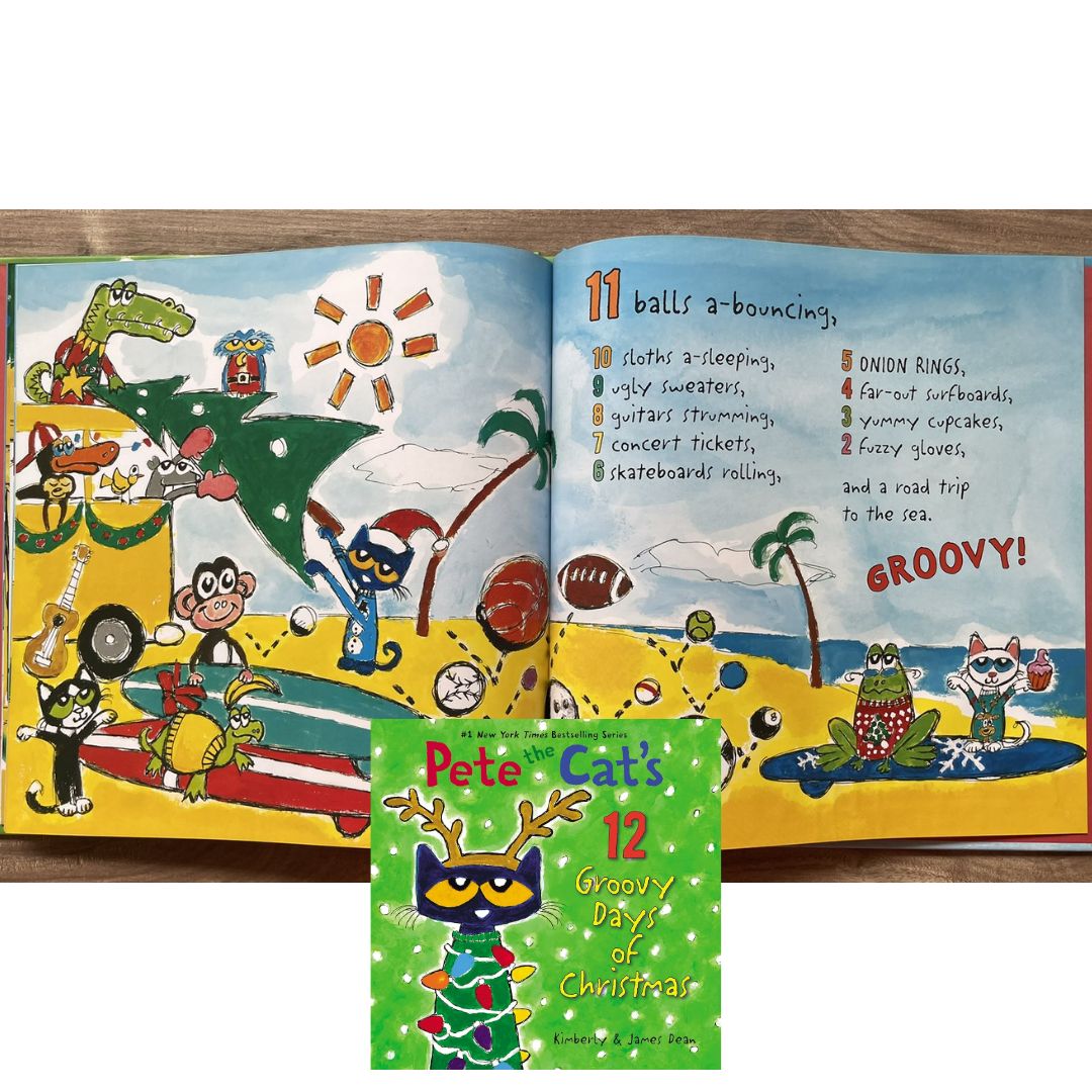 Pete the Cat's 12 Groovy Days of Christmas (hardcover)