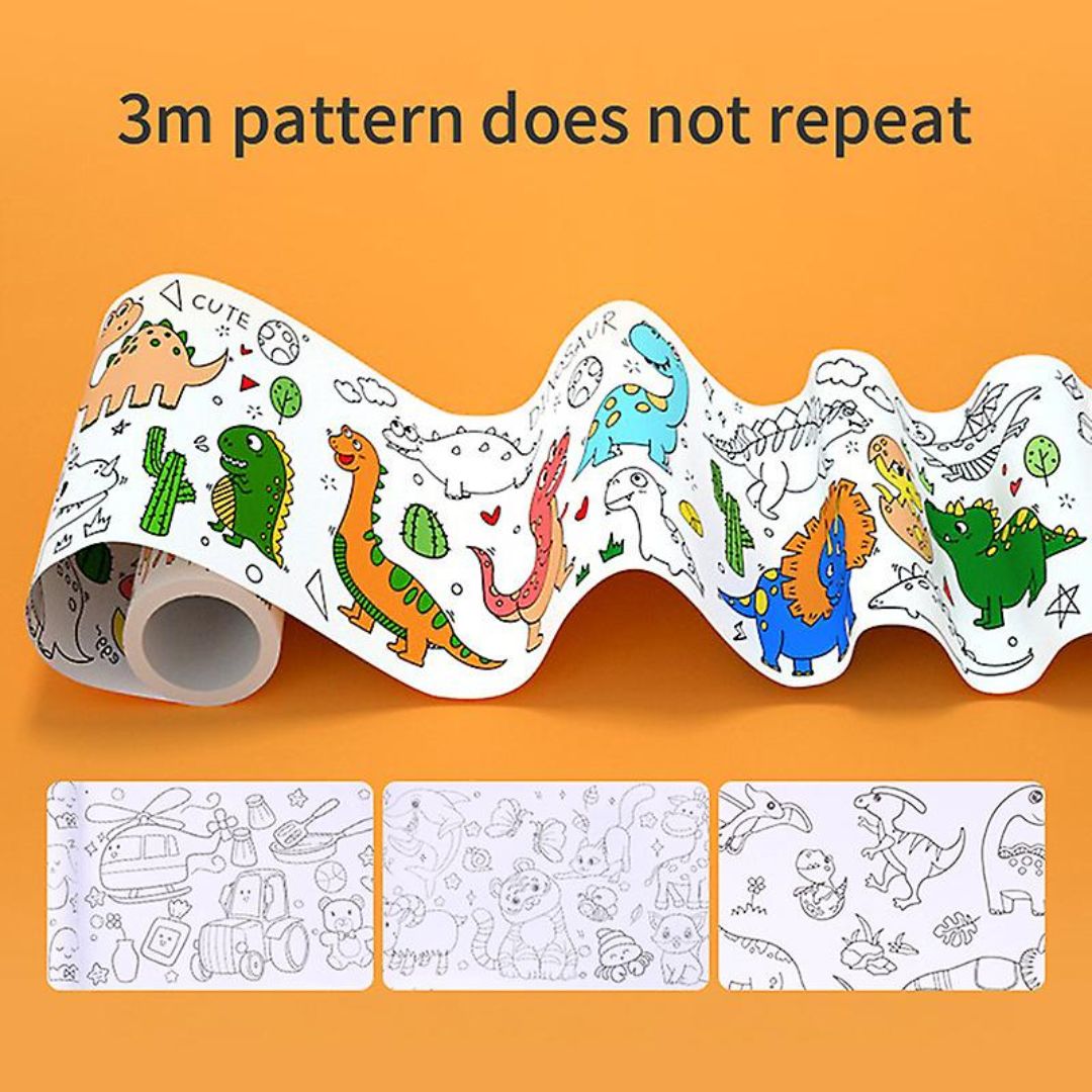 Children's Graffiti Scroll (Coloring Wall Poster) - SINGLES, box only with dents