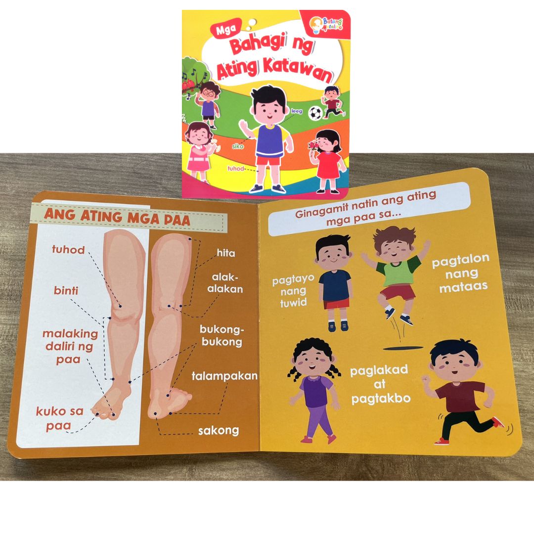 BATANG MATALINO Board Book (Mga Bahagi ng Ating Katawan // Mga Kulay) SINGLES, brand new, Filipino