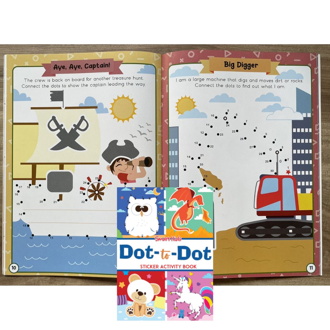 Smart Kids Sticker and Activity Book - DOT-TO-DOT (brand new softcover)