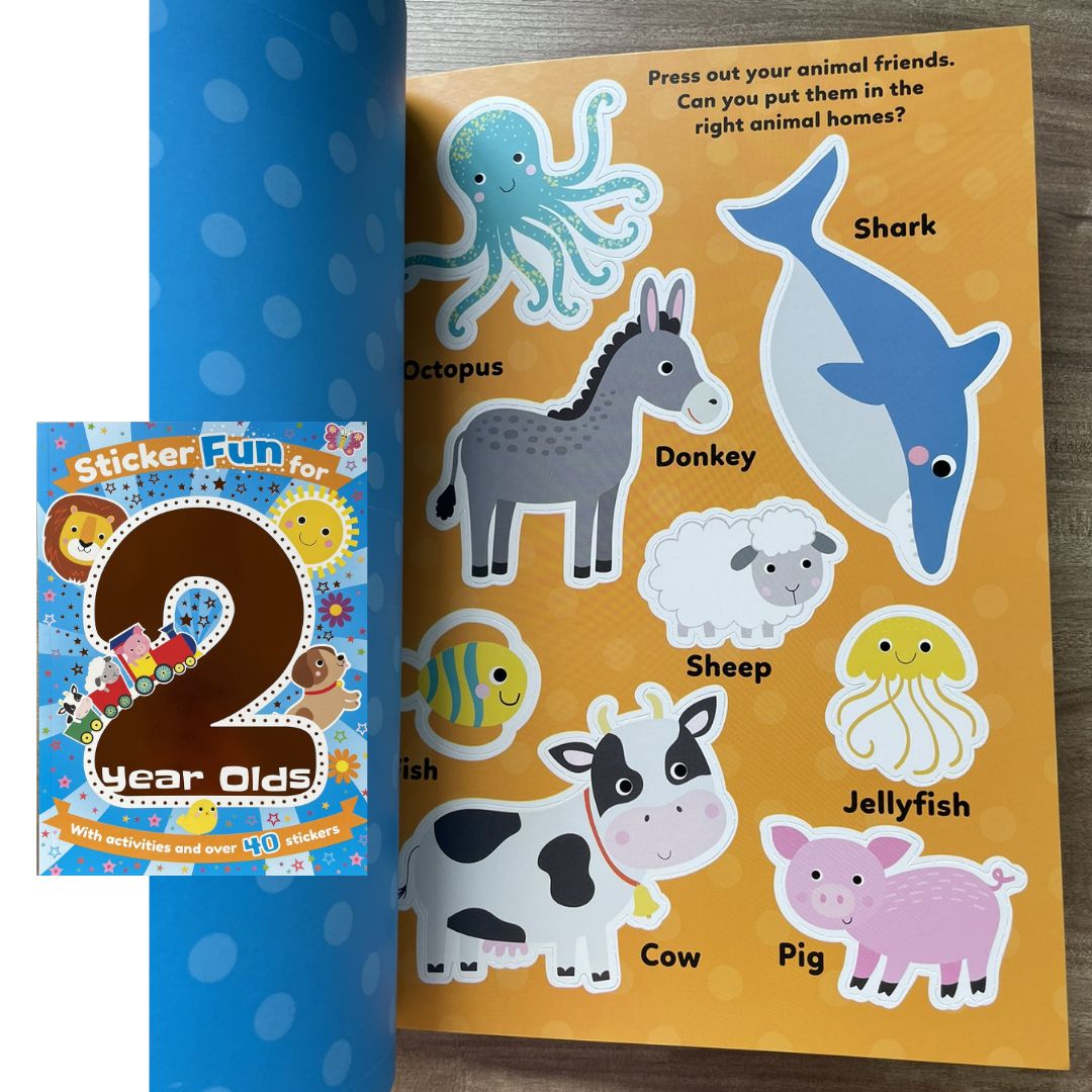 Sticker Fun for 2 to 5 Year Olds (SINGLES, brand new softcover, activity and stickers book)