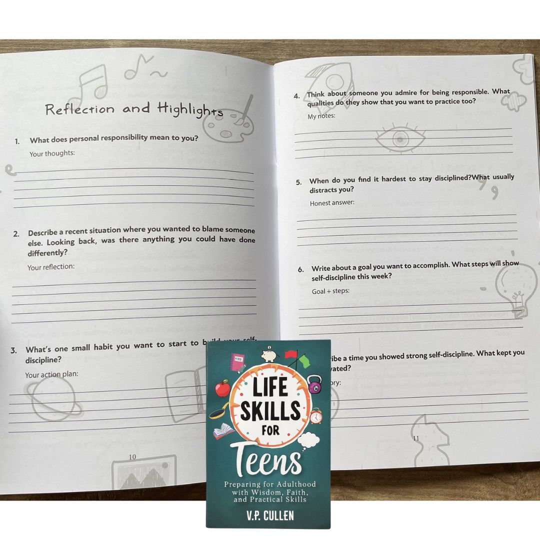 Life Skills for Teens: Preparing for Adulthood with Wisdom, Faith, and Practical Skills (by V. P. Cullen) brand new softcover