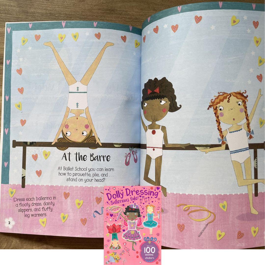 Dolly Dressing with Over 100 Stickers (Ballerinas / Mermaids / Princesses Rule) (SINGLES, brand new softcover, activities and sticker book)