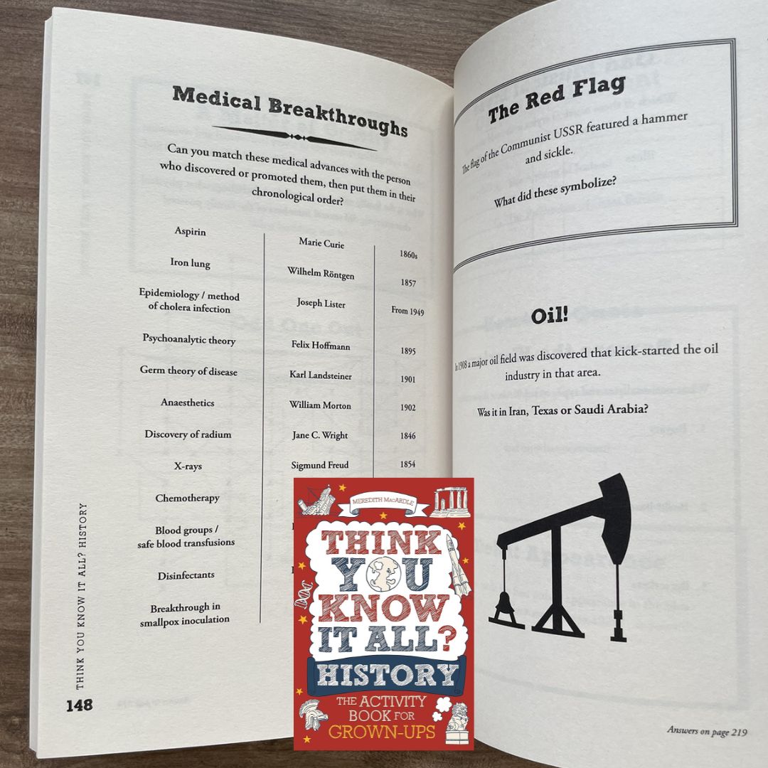 Think You Know It All? History: The Activity Book for Grown-Ups (brand new softcover)