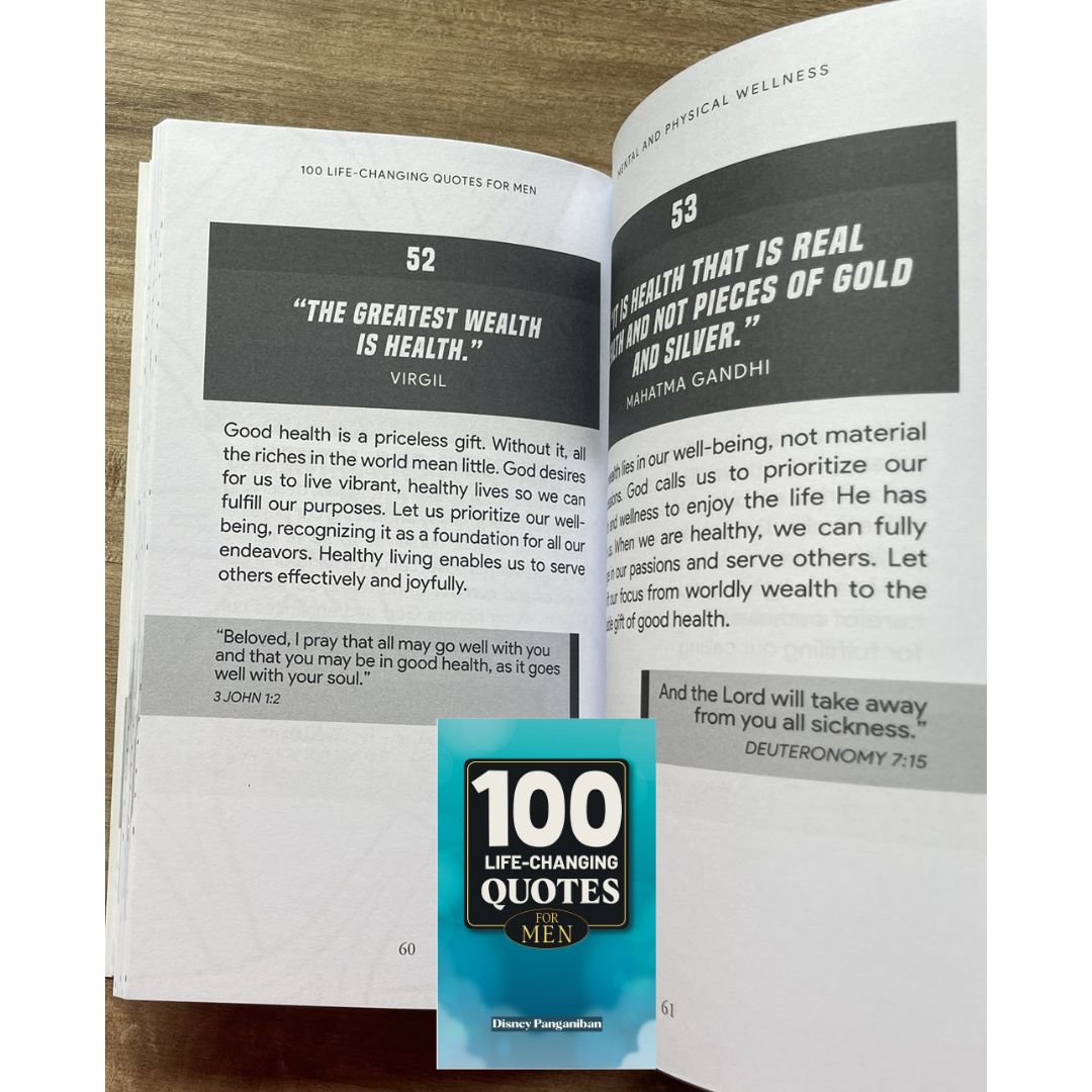 100 Life-Changing Quotes for MEN (by Disney Panganiban) brand new softcover