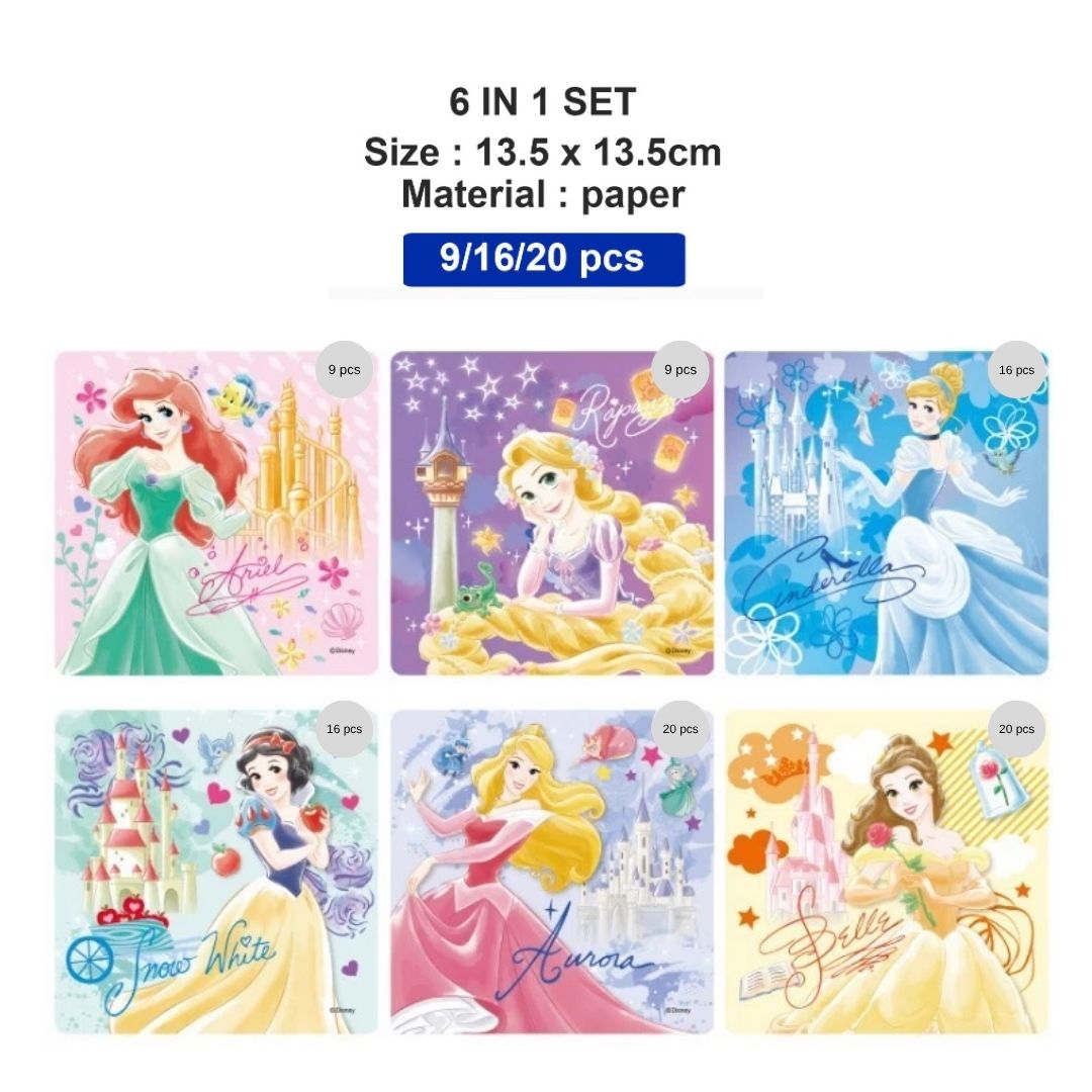 PAW PATROL / HELLO KITTY / DISNEY PRINCESS / PEPPA PIG Jigsaw Puzzle (6 pcs. of puzzles in 1 set)