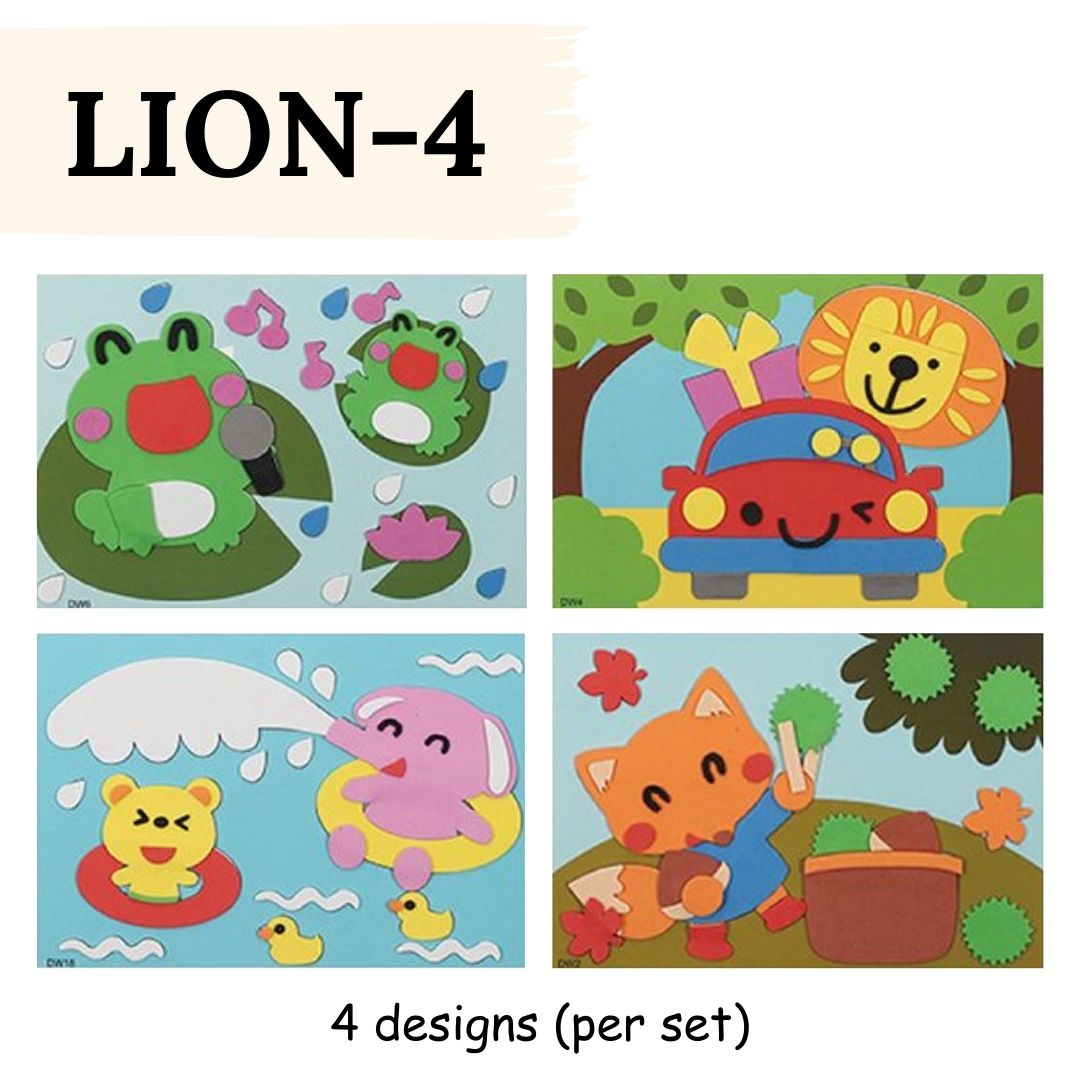 DIY Artwork Foam Stickers (Set of 4 designs)