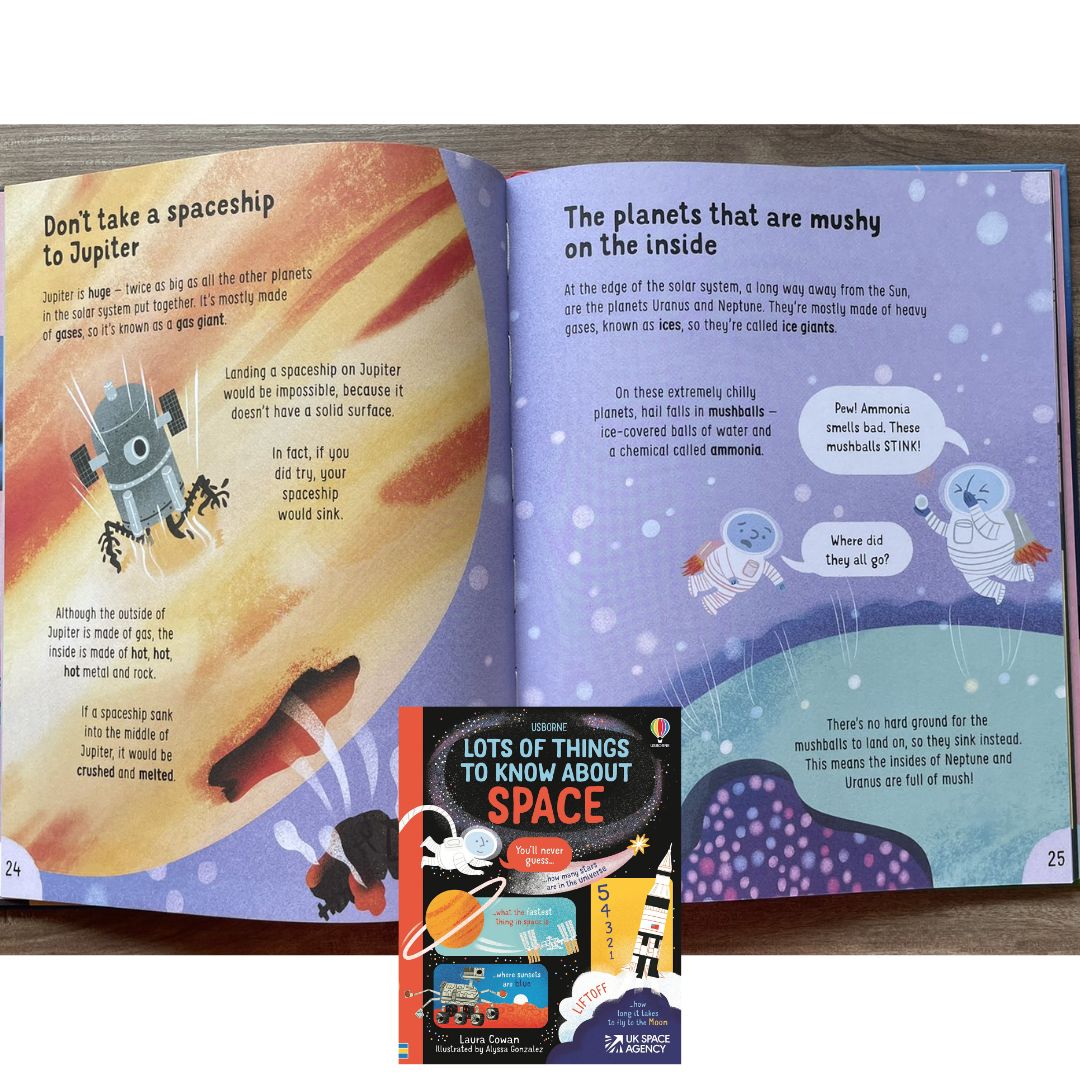 Usborne Lots of Things to Know About SPACE (brand new Hardcover) - with SLIGHT DENTS on book cover