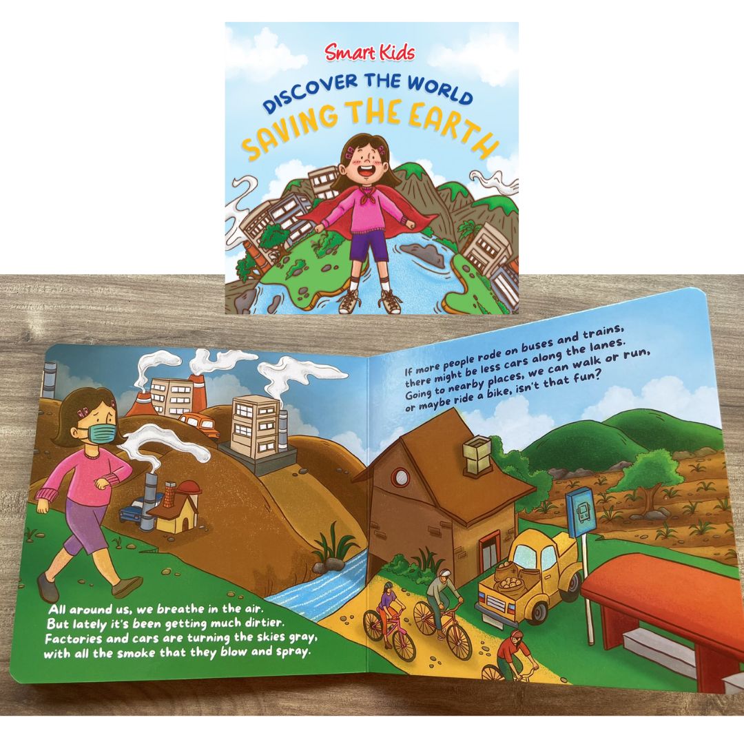 Smart Kids Discover the World SAVING THE EARTH / WATER CREATURES / SOURCES OF ENERGY / THE SEVEN CONTINENTS (Board Book / SINGLES)