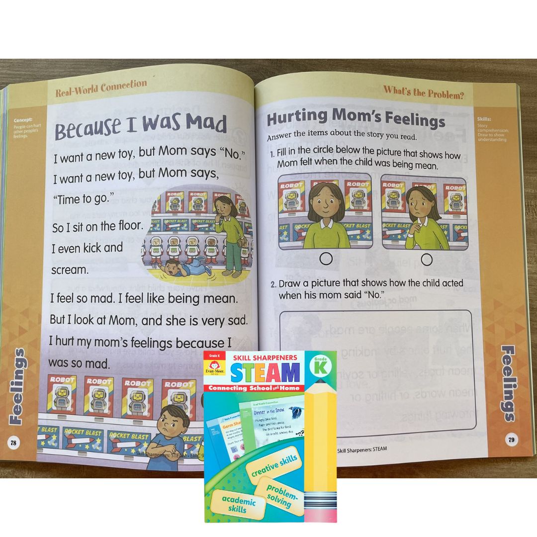 Evan Moor Skill Sharpener Workbook: STEAM (Kinder) brand new softcover