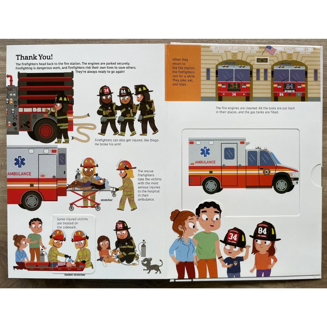 Ultimate Spotlight: FIREFIGHTERS (with tabs) hardcover - with slight dents on the book cover