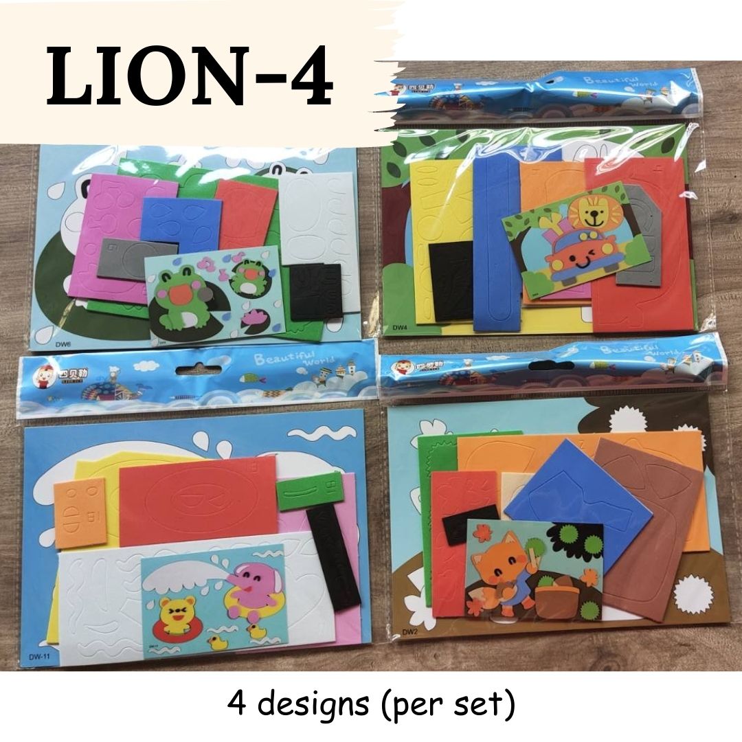 DIY Artwork Foam Stickers (Set of 4 designs)