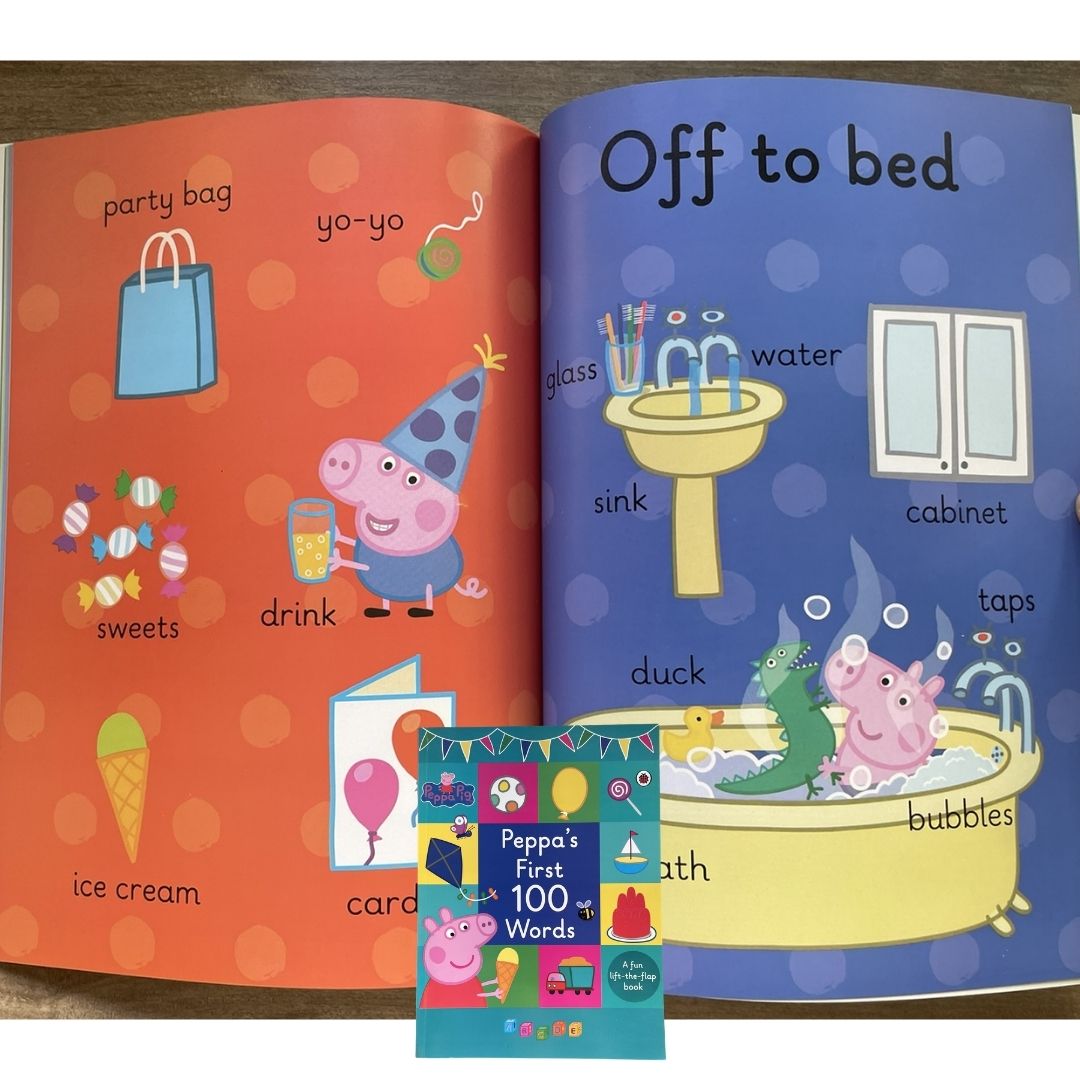 Peppa Pig: Peppa's First 100 Words (brand new softcover, with SLIGHT DENTS on book cover)