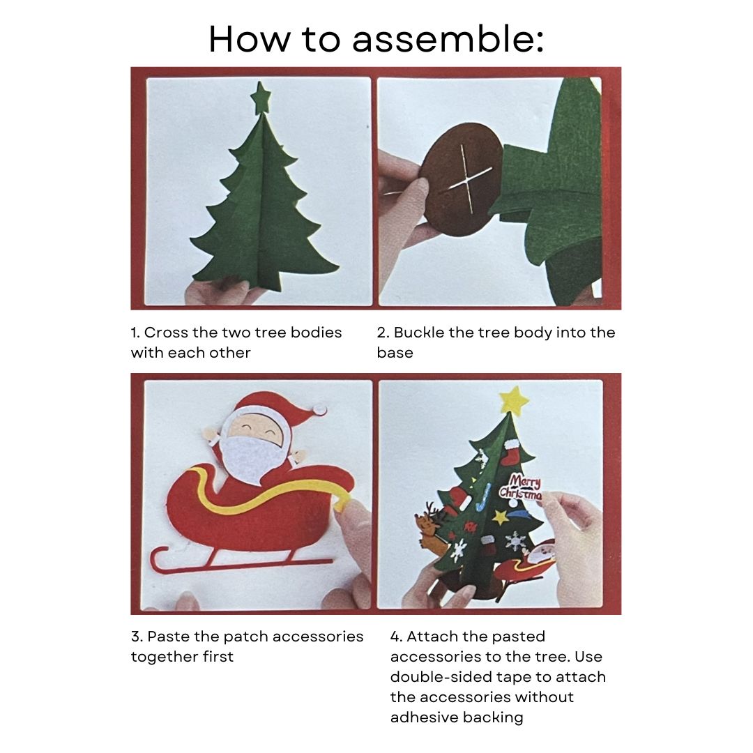 DIY Christmas Tree and Ornaments Nonwoven Foam Artwork