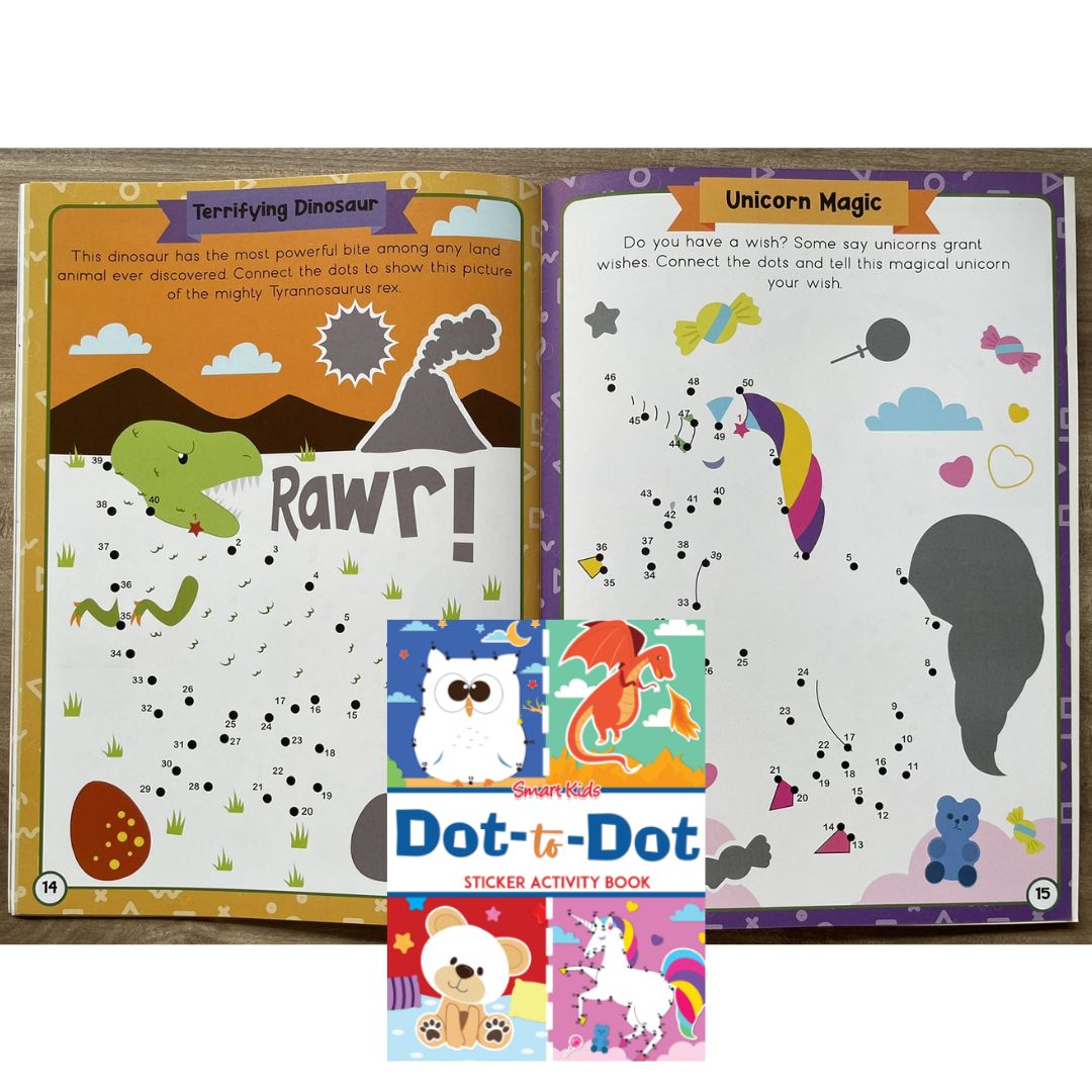 Smart Kids Sticker and Activity Book - DOT-TO-DOT (brand new softcover)