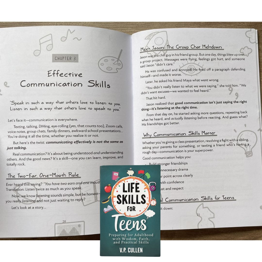 Life Skills for Teens: Preparing for Adulthood with Wisdom, Faith, and Practical Skills (by V. P. Cullen) brand new softcover