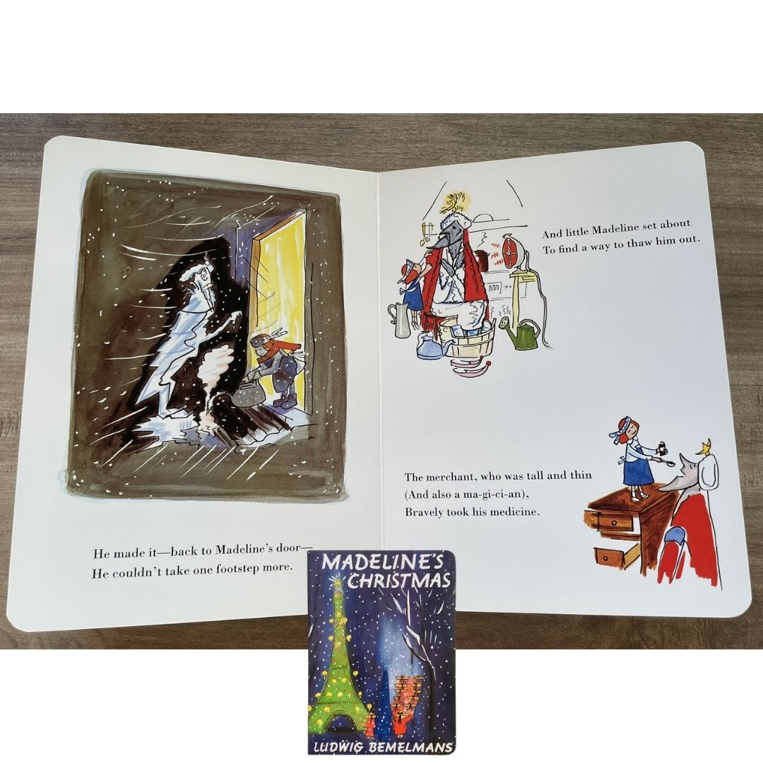 Madeline's Christmas (brand new Board book, with SLIGHT DENTS and DIRT on book cover)