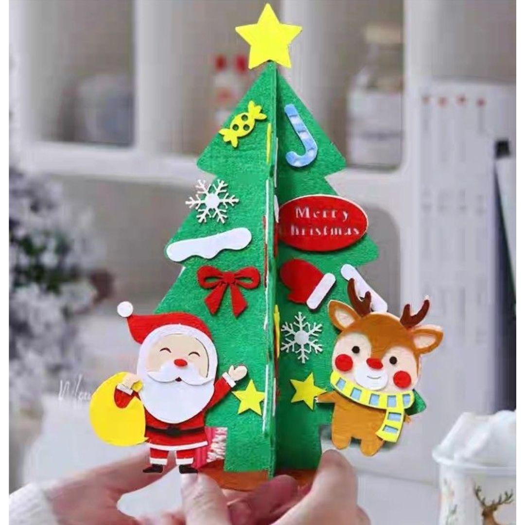 DIY Christmas Tree and Ornaments Nonwoven Foam Artwork