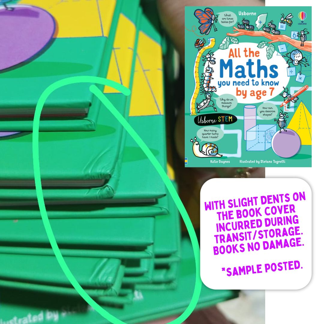 Usborne All the Maths You Need to Know by Age 7 (All You Need to Know by Age 7) brand new Hardcover, with SLIGHT DENTS on book cover