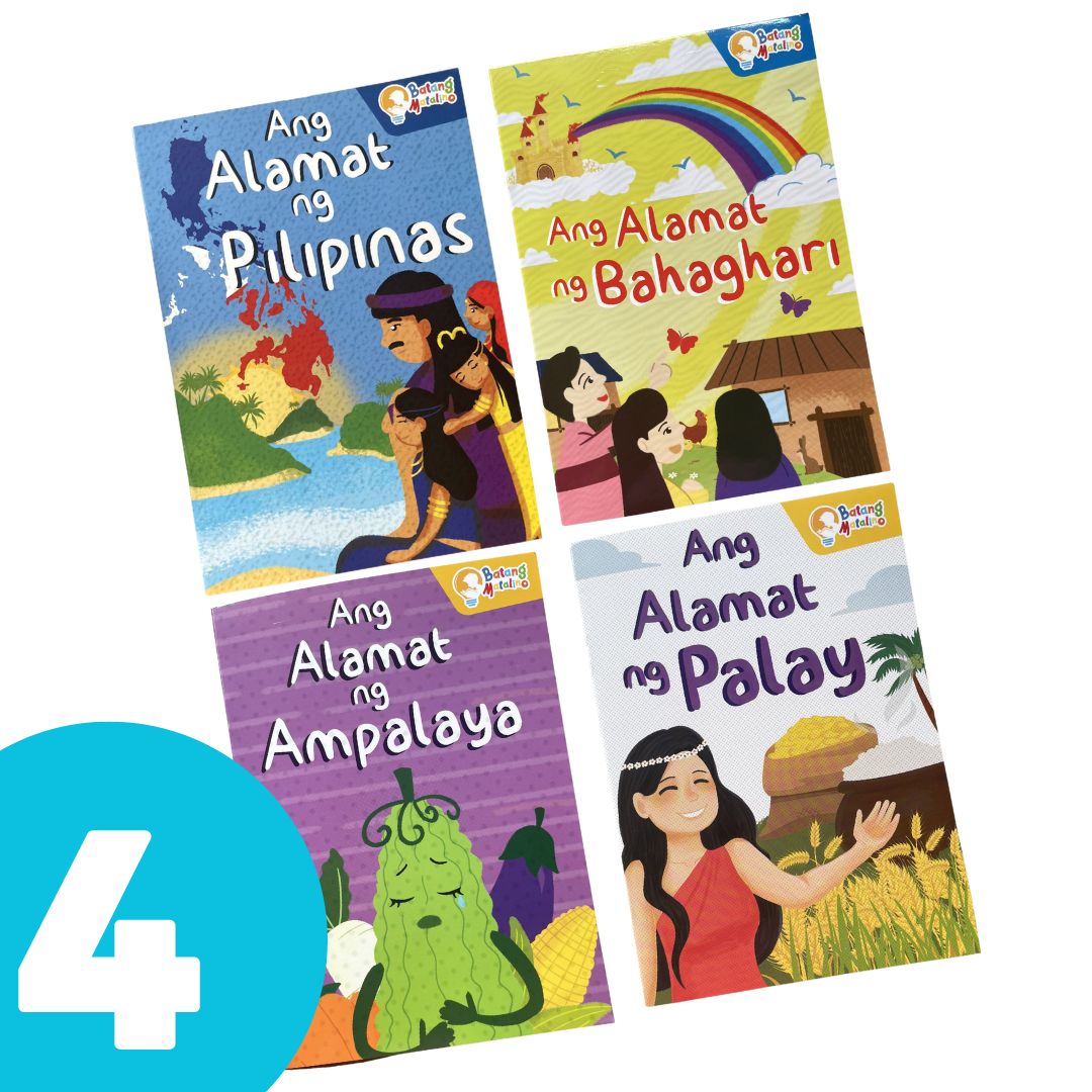 Batang Matalino: Ang Alamat ng Pilipinas/Bahaghari/Ampalaya/Palay (Sold as set of 4 books) Tagalog books