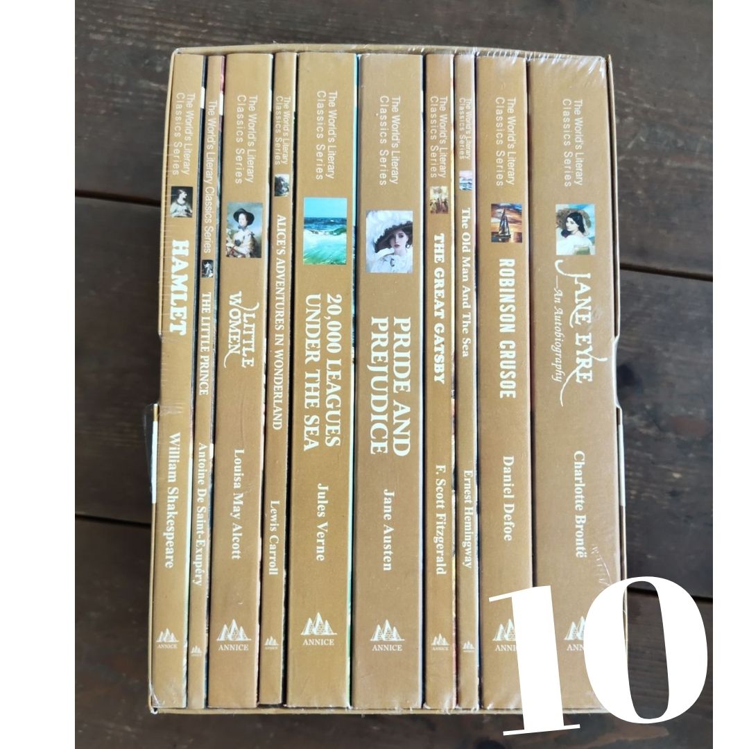 The World's Literary Classic Series (10 books) box with slight dents